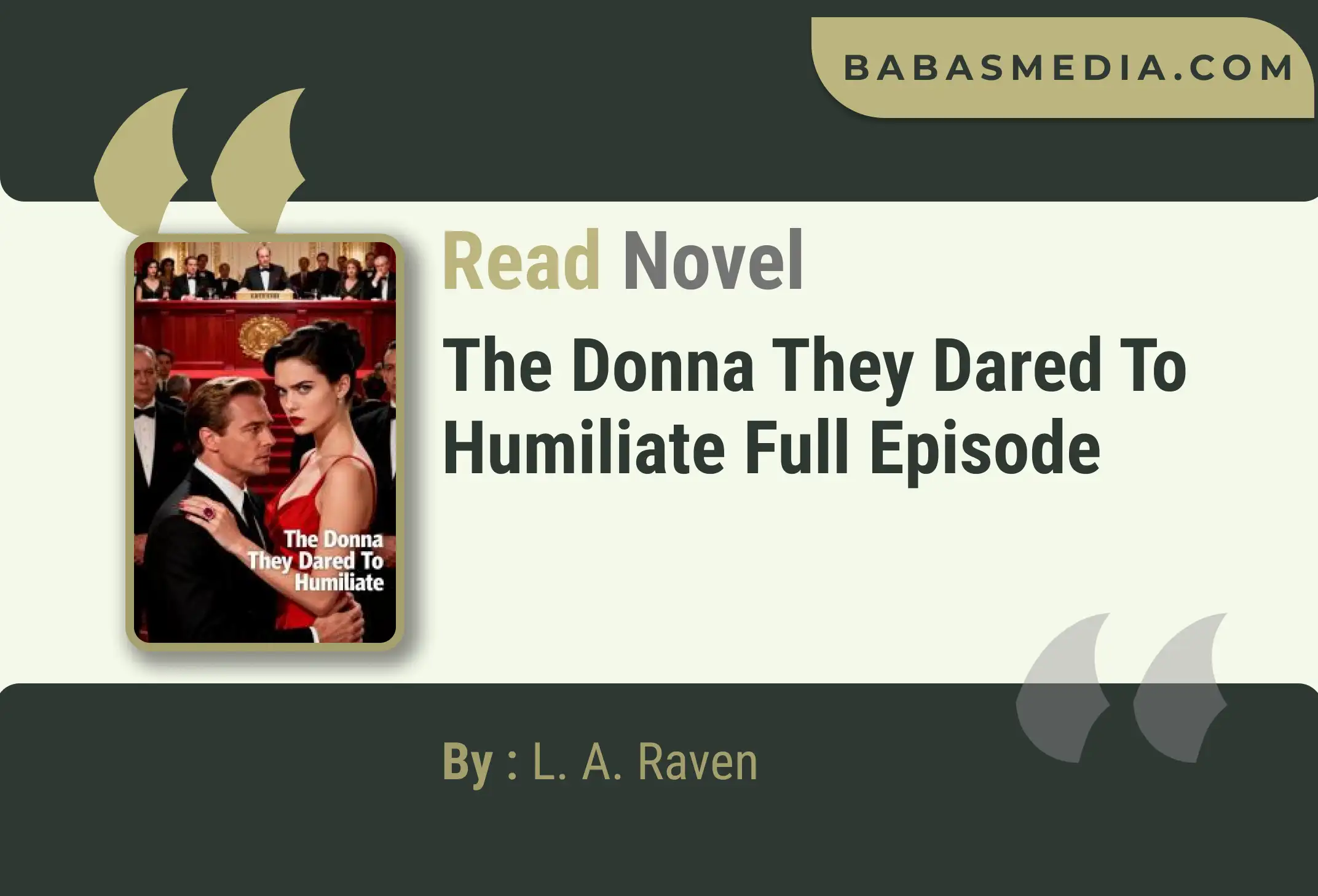 The Donna They Dared To Humiliate Novel By L. A. Raven Read Reviews