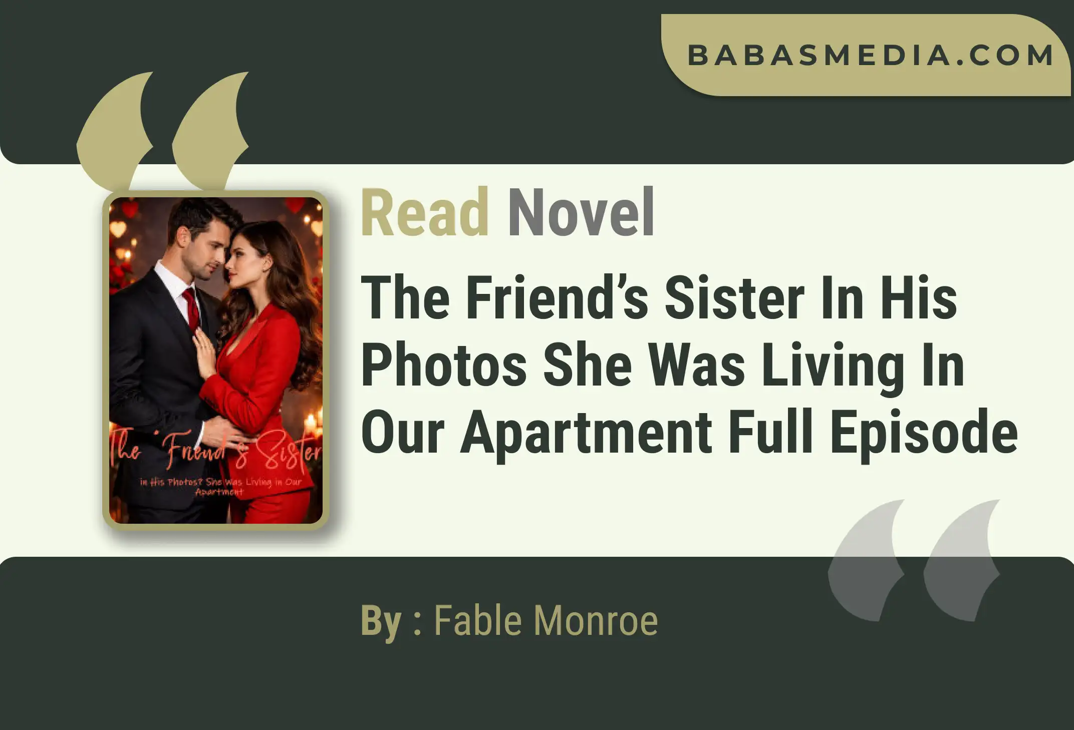 The Friend’s Sister in His Photos She Was Living in Our Apartment Novel By Fable Monroe Read Reviews