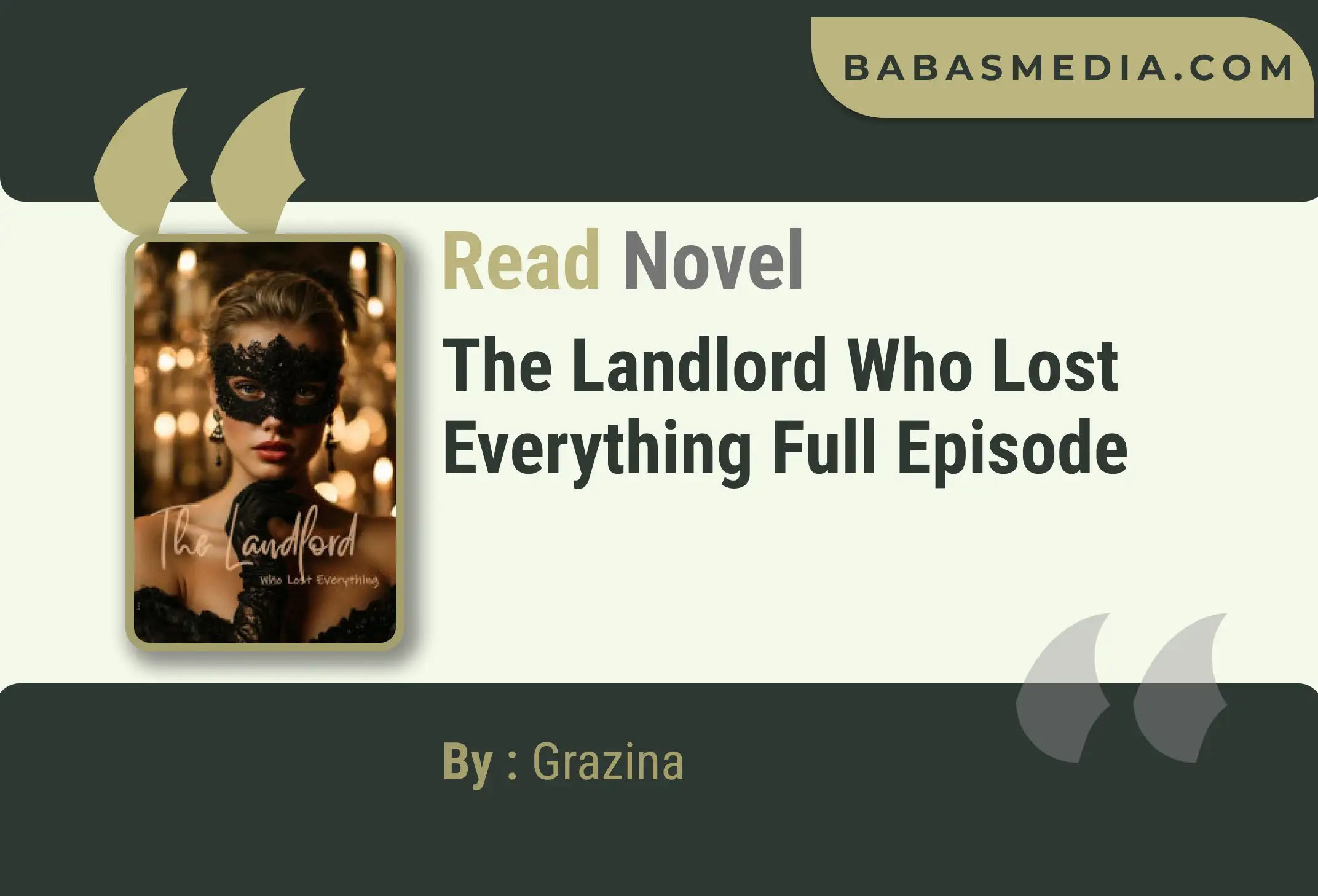 The Landlord Who Lost Everything Novel By Grazina Read Reviews