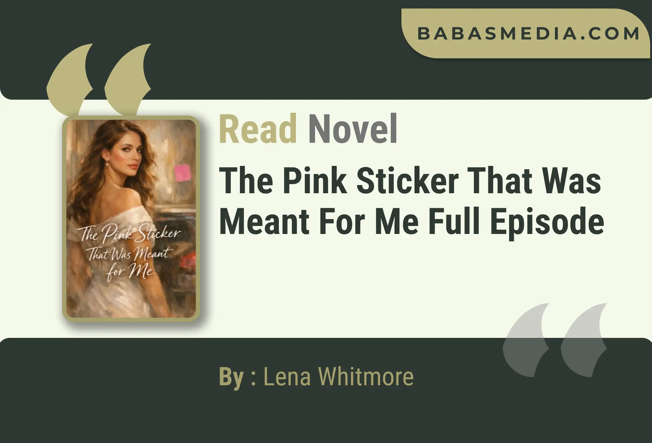 The Pink Sticker That Was Meant for Me Novel By Lena Whitmore Read Reviews