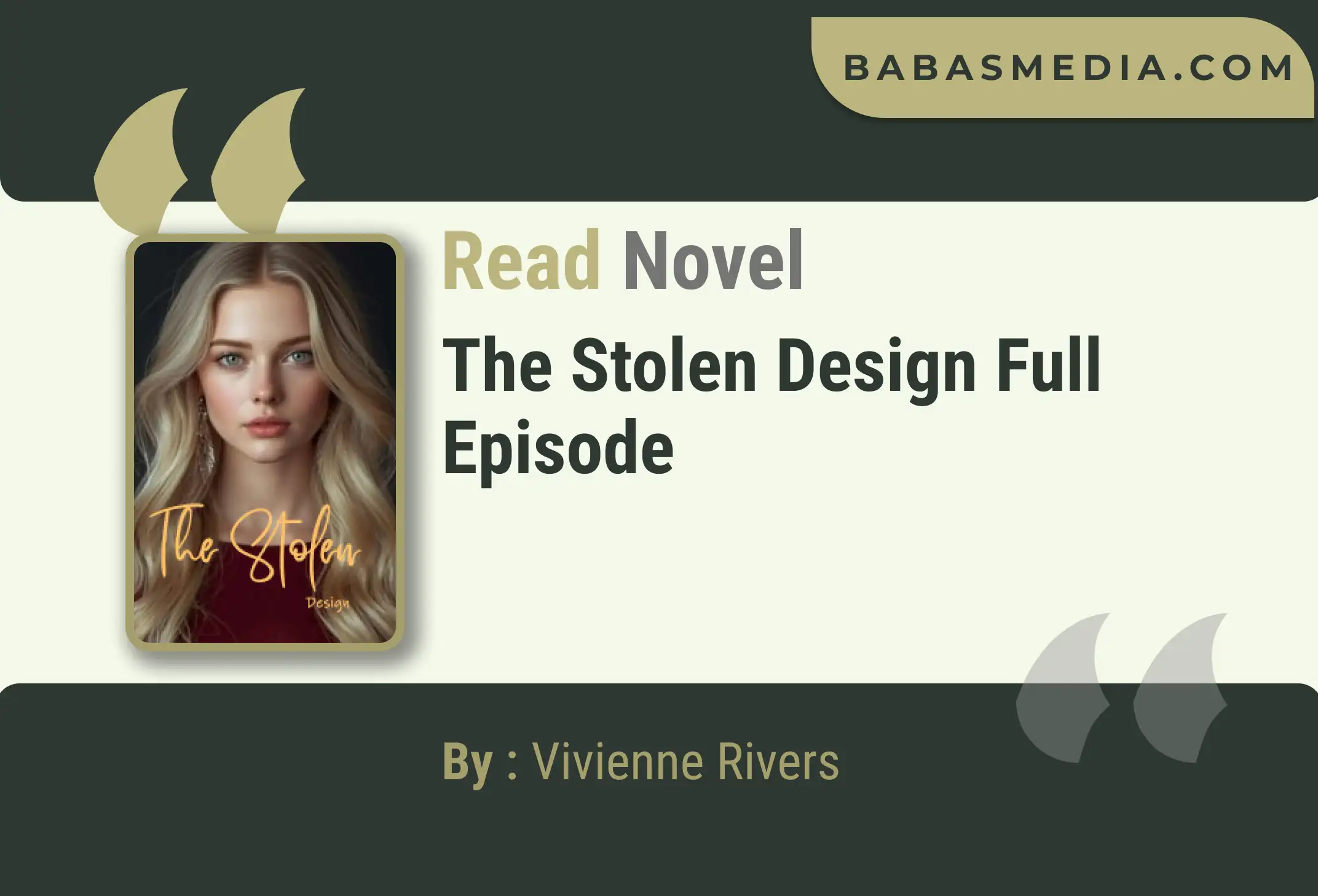 The Stolen Design Novel By Vivienne Rivers Read Reviews