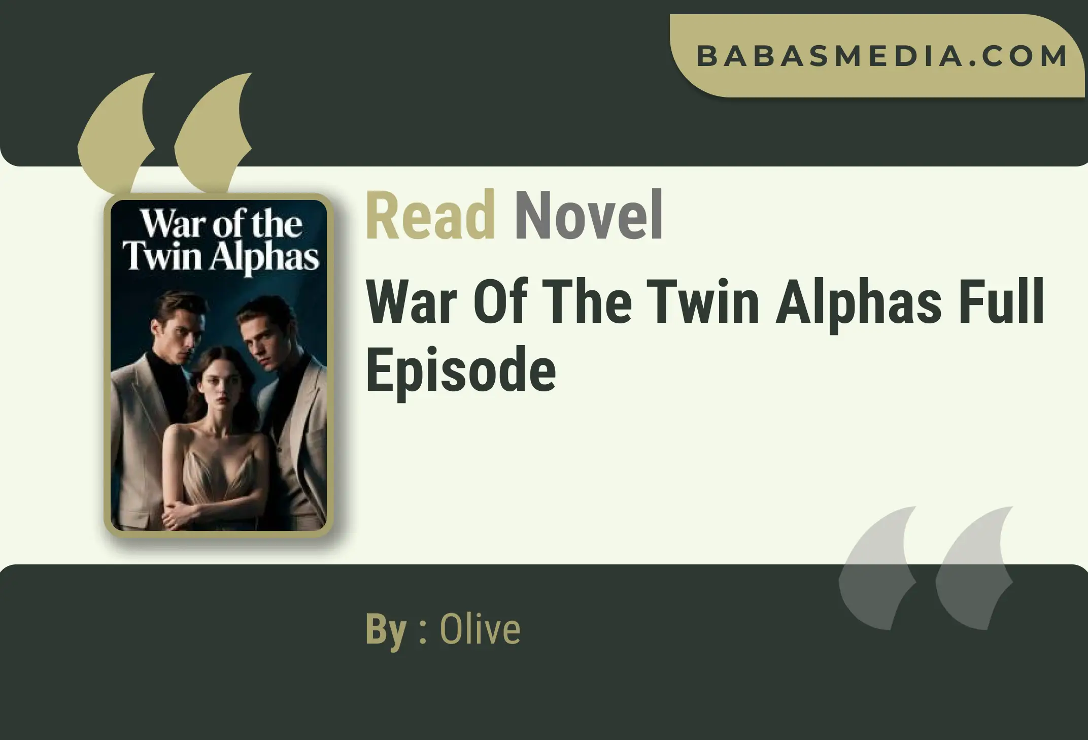 War of the Twin Alphas Novel By Olive Read Reviews