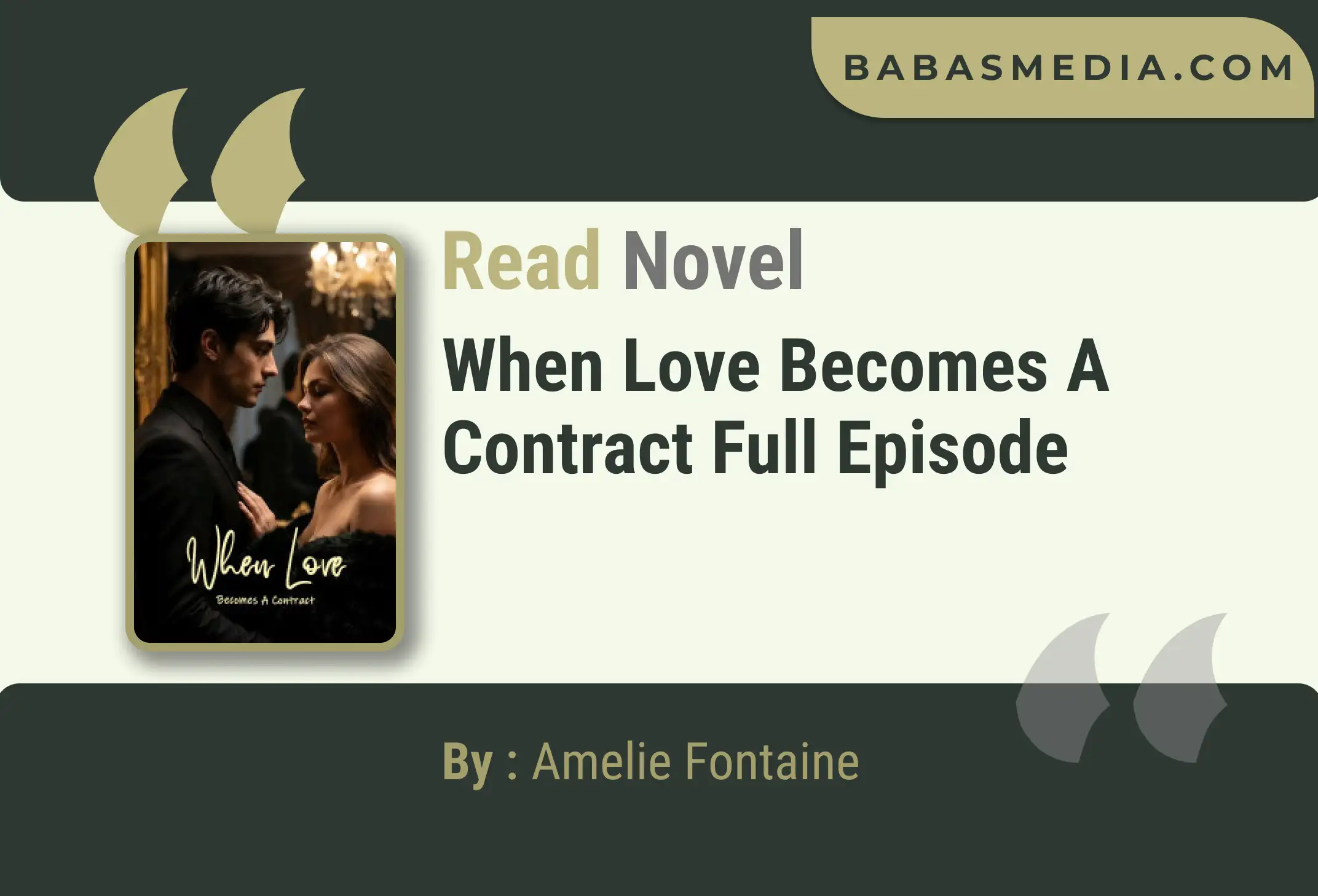 When Love Becomes A Contract Novel By Amelie Fontaine Read Reviews