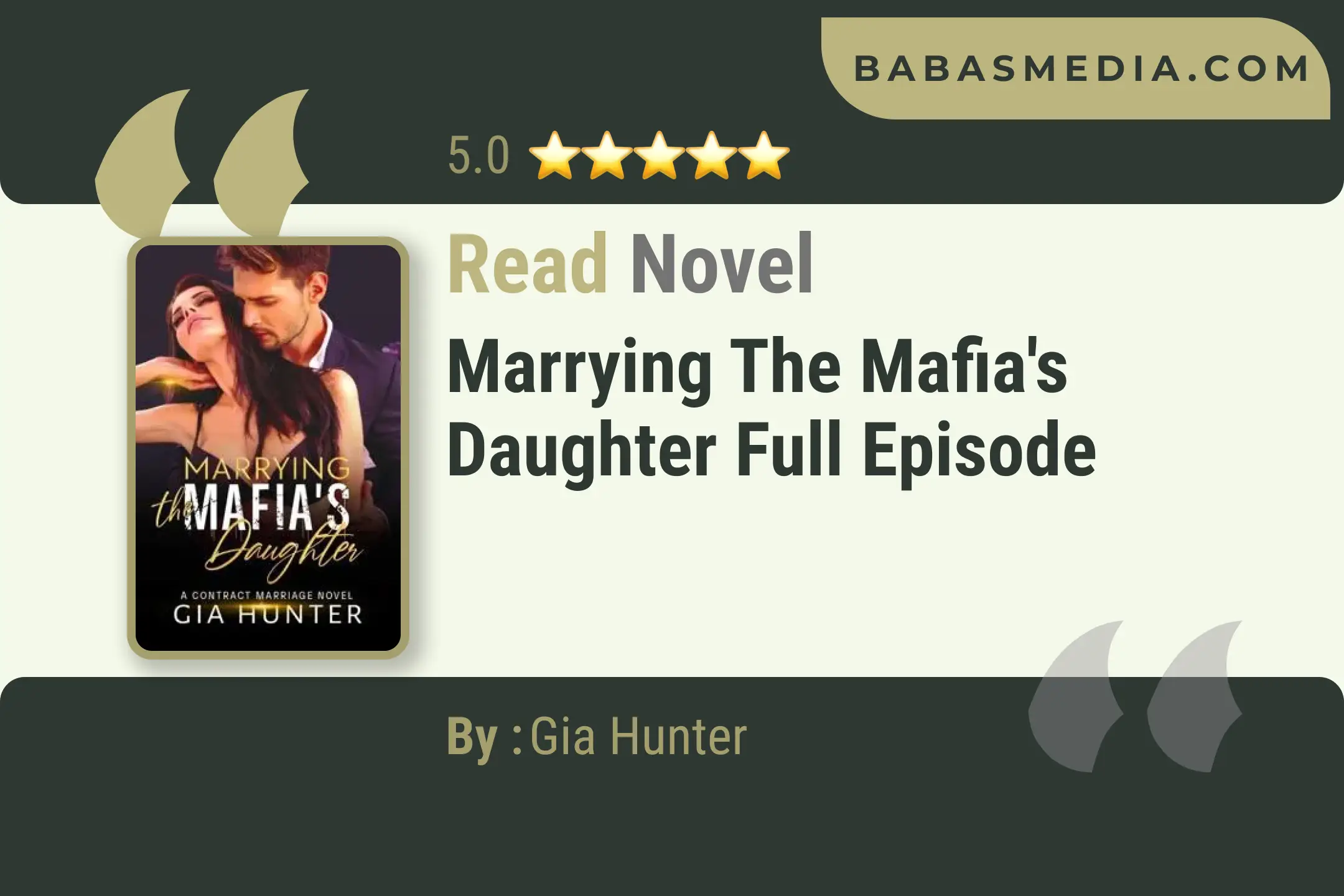 Marrying the Mafia’s Daughter Novel By Gia Hunter Read Reviews