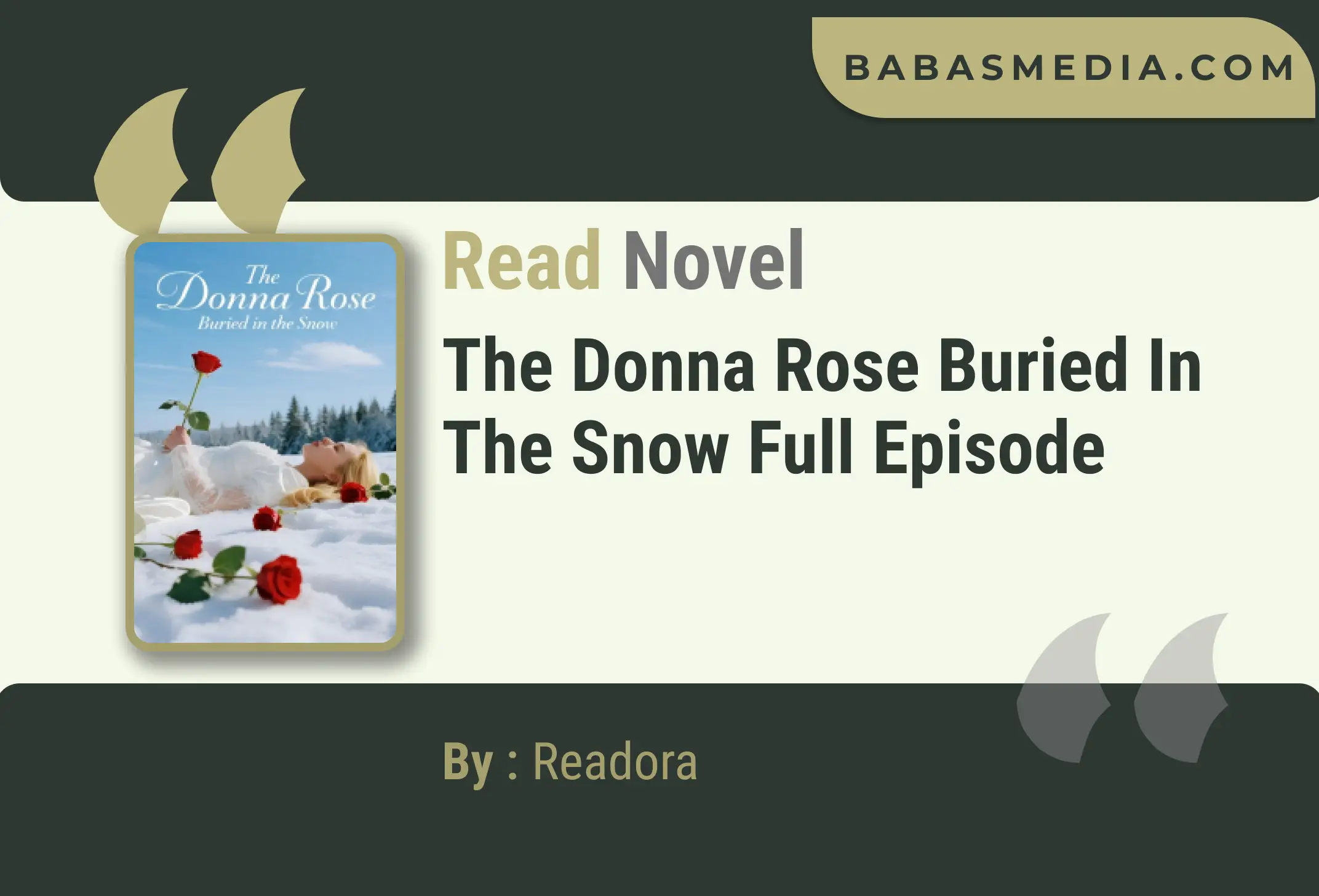 The Donna Rose Buried in the Snow Novel By Readora Read Reviews