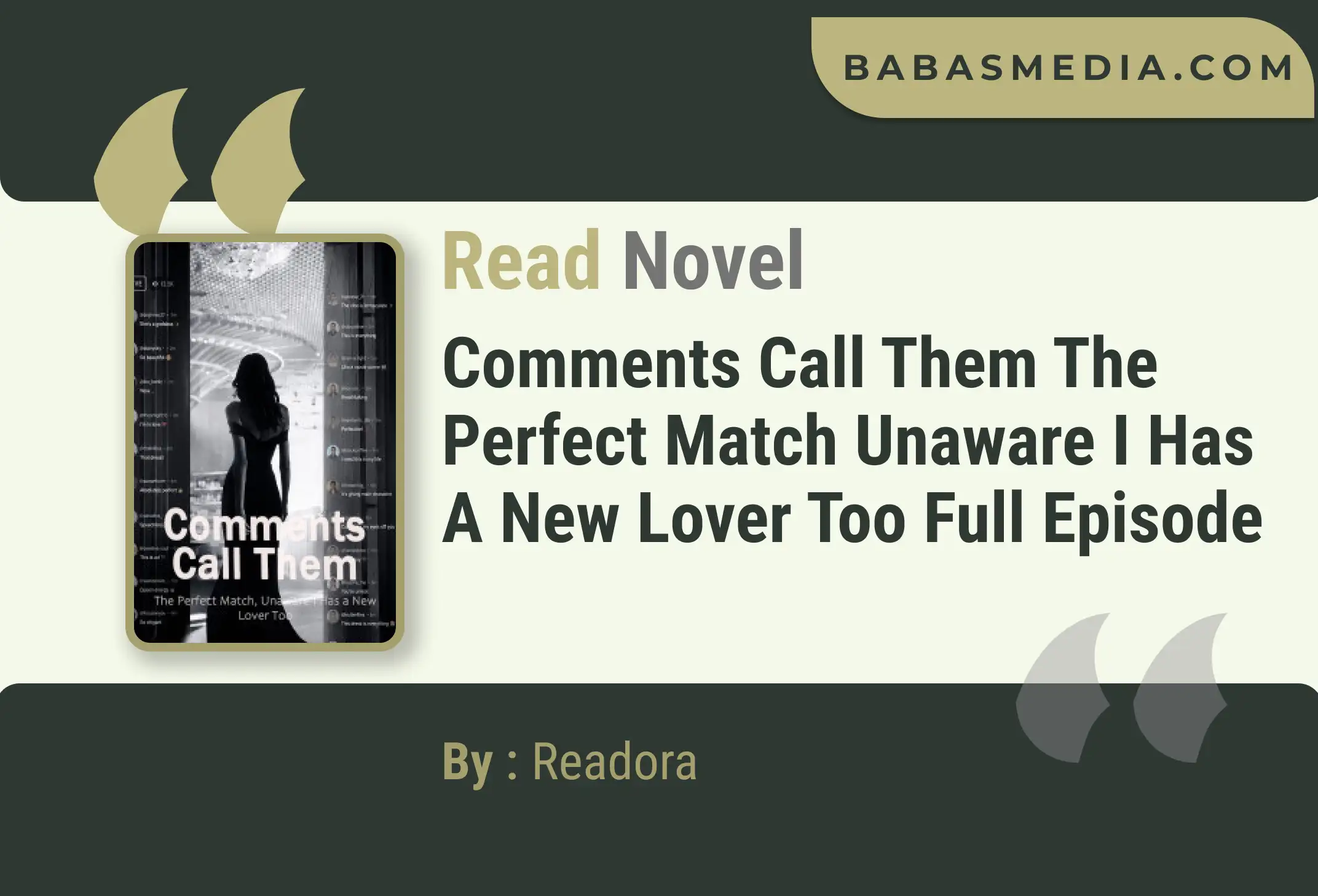 Comments Call Them The Perfect Match Unaware I Has a New Lover Too Novel By Readora Read Reviews