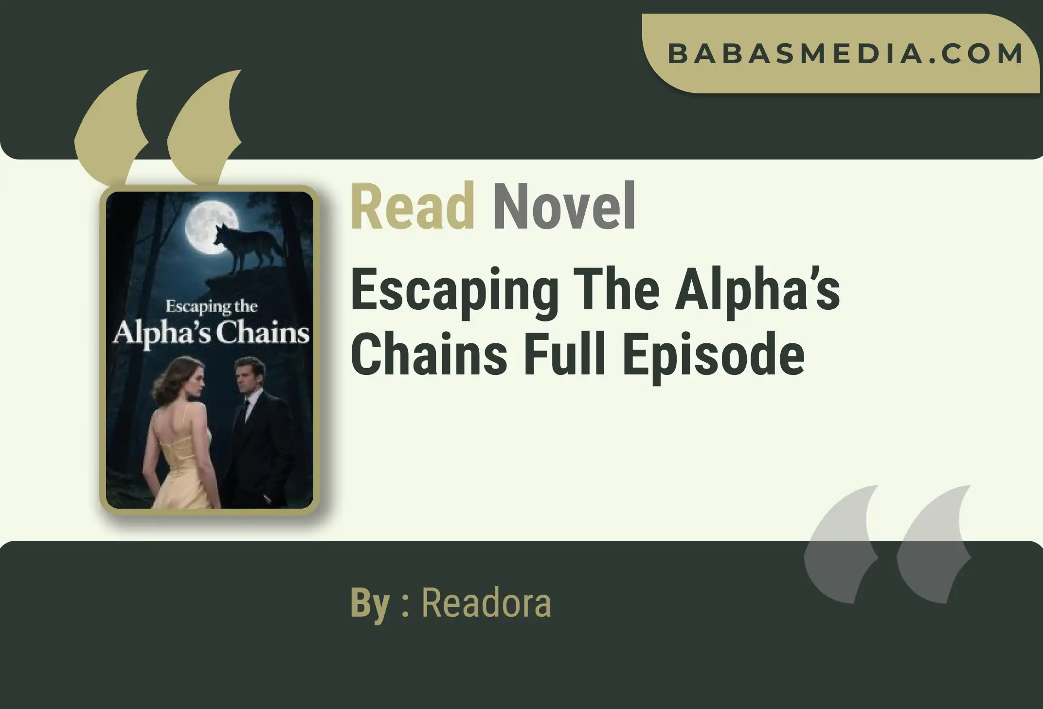 Escaping the Alpha’s Chains Novel By Readora Read Reviews