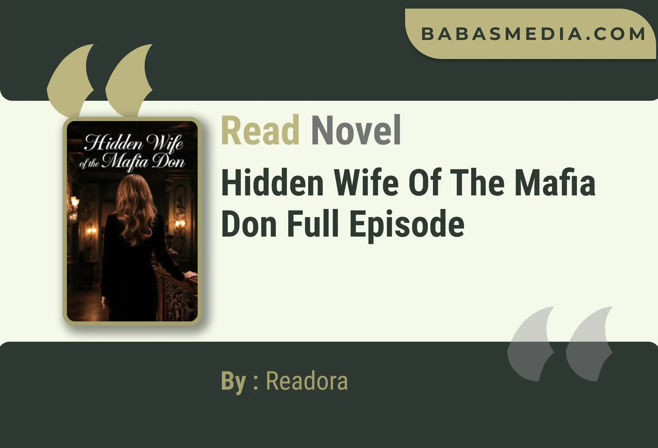 Hidden Wife of the Mafia Don Novel By Readora Read Reviews