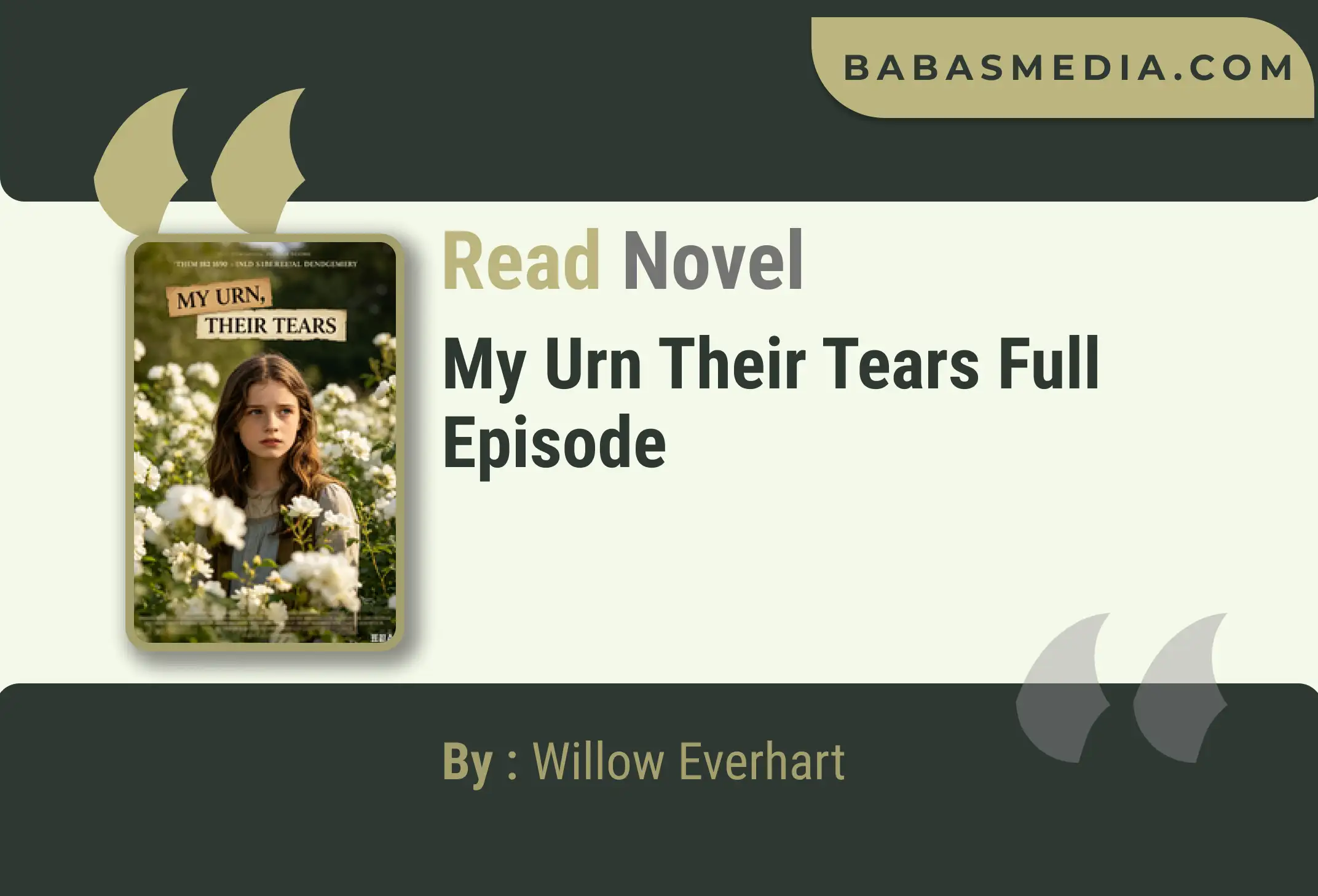 My Urn Their Tears Novel By Willow Everhart Read Reviews
