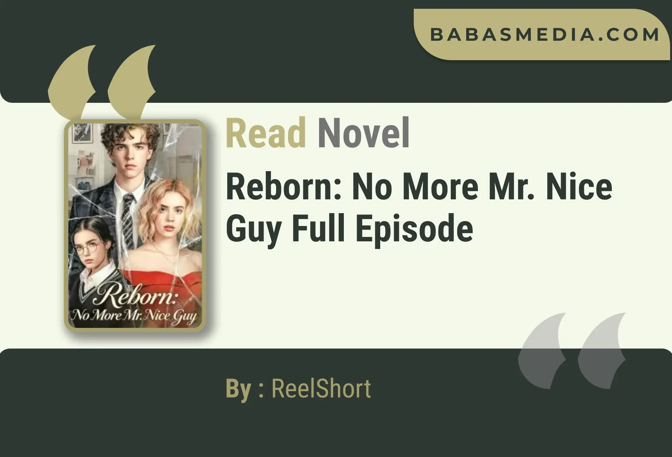 Reborn: No More Mr. Nice Guy Novel By ReelShort Read Reviews