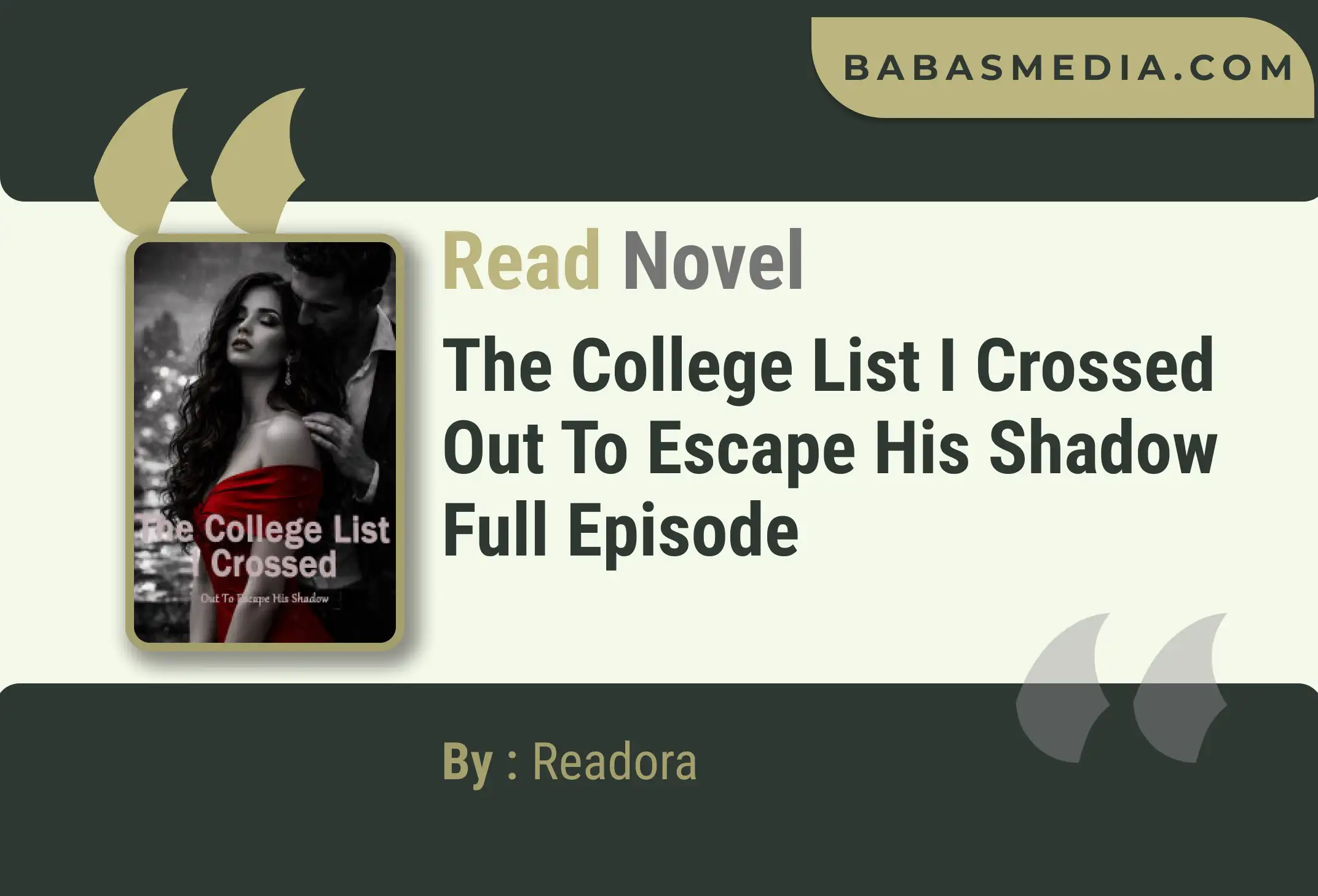 The College List I Crossed Out To Escape His Shadow Novel By Readora Read Reviews