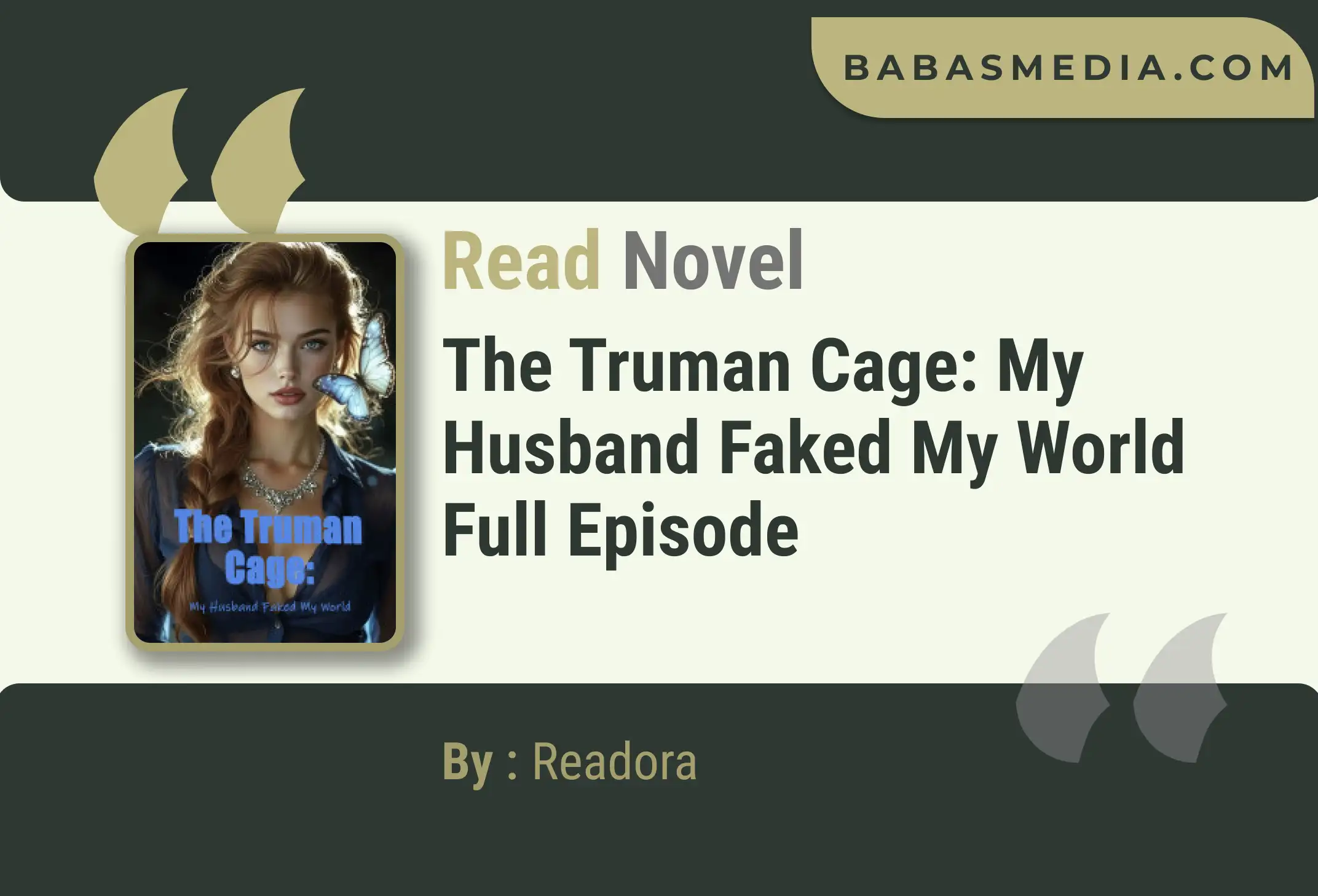 The Truman Cage: My Husband Faked My World Novel By Readora Read Reviews
